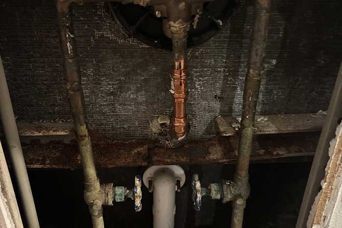 Before Pipeline Leak Replacement